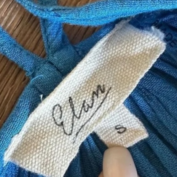 ELAN Dusty Blue Cobalt Cover-Up Slip Dress - Picture 6 of 7